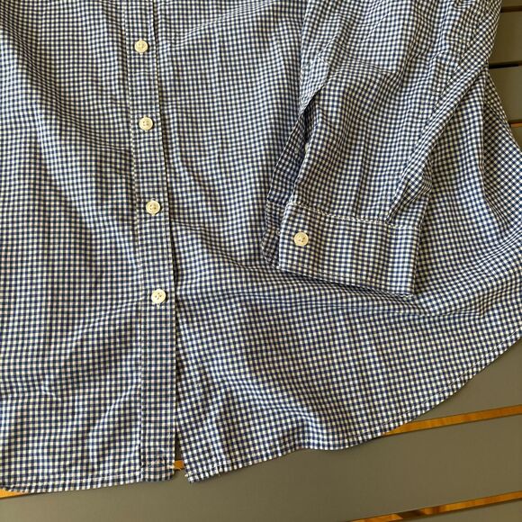 Lauren Ralph Lauren Shirt Womens 3X Blue White Gingham Regular Collar Button Up - Picture 4 of 7